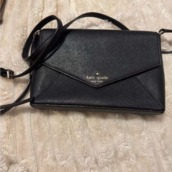 kate spade Handbags - kate spade black Saffiano Crossbody Envelope Bag